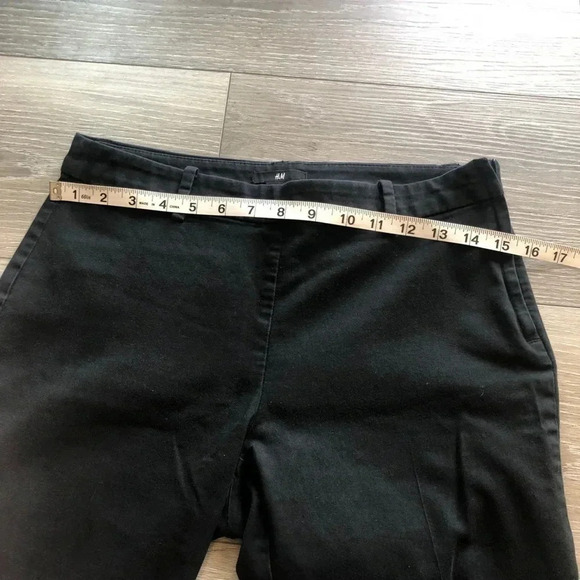 H&M Black Skinny Jeans Dress Pants Ankle Crop Womens Size 8 - Picture 8 of 11